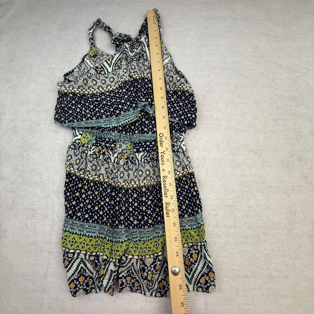 Matilda Jane Romper Girls 10 Blue Floral Boho Sleeveless Rayon Summer - Picture 10 of 15